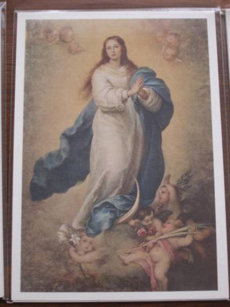 Postcard★Murillo Immaculate Conception El Escorial★Christian Painting Virgin Mary 1, antique, collection, Printed materials, others