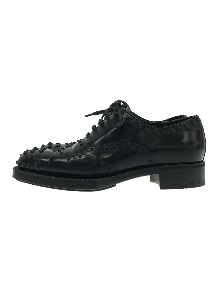PRADA◇ドレスシューズ/35.5/BLK/レザー/スタッズ - nagarcitizenlive.com 限時セール プラダ オックスフォードシューズ 35.5 ローファー/革靴