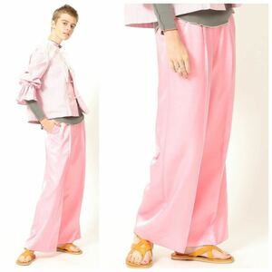 新品 BEAMS BOY maturely マチュアリー Shantung Wide Pants シャンタン ワイドパンツ 定価26400円 0