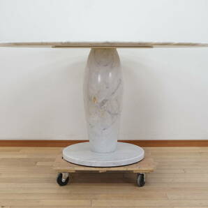 東ハ:【大理石】テーブル 幅約130㎝ 高さ約69㎝ 天板厚さ約20㎜ ダイニングテーブル 食卓 リビングテーブル モダンインテリアの画像2
