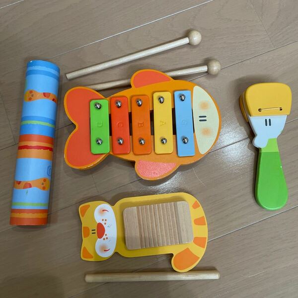 sevi　木のおもちゃ楽器セット　 知育玩具 知育 天然木　楽器玩具