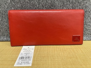  unused * Calvin Klein CK CALVIN KLEIN 809624 armpit si- long wallet * cow leather * orange *A22711D