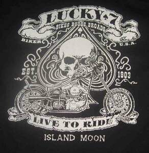 LUCKY 7　ドクロとバイク　◆　 未使用黒　M・L・2L 3L　の4サイズあり