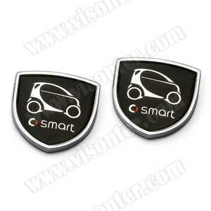 01★新品★smart★エンブレムバッジ ステッカー★2個セット★カーステッカー エンブレム プレート フェンダーバッジ シール装飾