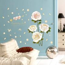 (NO.293）DIY剥がせる壁飾りウォールステッカー綺麗な仕上がり バラ_画像2
