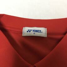 YONEX ヨネックス ロゴ刺繍 ドライ ポロシャツ Ｍ メンズ 赤 レッド 半袖 テニス バドミントン 卓球_画像6