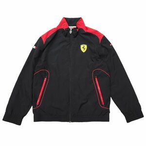 261269◎【Mサイズ】FERRARI PUMA オフィシャル エンブレム ジャケット ブラック レッド 80760842 フェラーリ プーマ