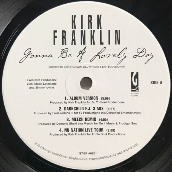 Kirk Franklin - Gonna Be A Lovely Day (USオリジナル/プロモオンリー/Promo)