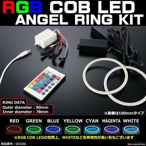 RGB COB LEDイカリング 16色点灯 外径90mm 内径78mm 1セット OZ330