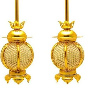  family Buddhist altar shop . rice field shop hanging light . new round gold large ( one against )( body height 19cm× width 11cm)* family Buddhist altar for Buddhist altar fittings * hanging weight light .(....) new goods 