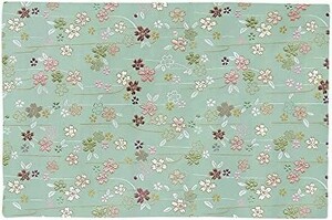 na-... Chan atelier Sakura pattern sutra desk .. high class capital type gold . rug fire prevention processing size 25cm×38.5cm new goods (16 number 005. green )