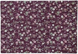 na-... Chan atelier Sakura pattern sutra desk .. high class capital type gold . rug fire prevention processing size 40cm×57cm new goods (22 number 001. purple )