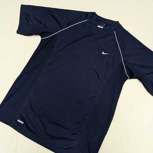 +AL9 NIKE ナイキ メンズ M 半袖 Tシャツ カットソー 紺 ネイビー スポーツ ウェア トレーニング フィットネス