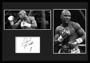 boxing!ボクシング!プロボクサー!Floyd Mayweather Jr./フロイド・メイウェザー・ジュニア/サインプリント&証明書付きフレーム-1