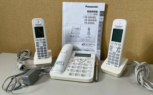 格安!! 99円スタート!! Panasonic　パナソニック　コードレス　電話機　VE-GD53-W　子機２台付き
