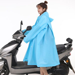 * голубой * M размер плащ велосипед пончо почтовый заказ непромокаемая одежда женский дождь пончо козырек с козырьком . с капюшоном . ходить на работу 