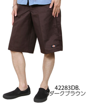 ☆ 42283DB.ダークブラウン ☆ W30 ディッキーズ Dickies ハーフパンツ 42283 おすすめ パンツ 定番 半ズボン ハーパン デッキーズ メン_画像2