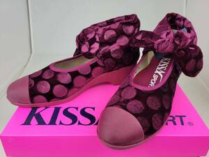  new goods KISSA SPORT kissa sport KS8271 24.5cm wine dot pumps Wedge sole thickness bottom 