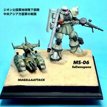 BANDAI ECOPLA HG MS-06(発光ギミック) & MAGELLAATTACK 完成品_画像2