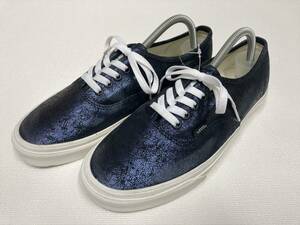 激レア!! Vans AUTHENTIC 黒系 クラックレザー US9.5 (27.5cm) バンズ オーセンティック 黒 アメリカ企画限定!!