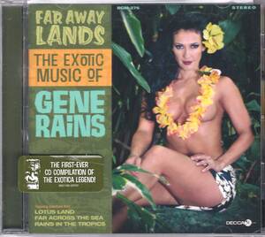 *GENE RAINS/Far Away Lands:The Exotic Music Of Gene Rains*60 year ~61 year. name record 3 sheets from carefuly selected all 19 bending compilation super large name record * the first CD.& ultra rare records out of production 