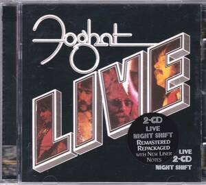 ☆FOGHAT(フォガット)/Night Shift＆Foghat Live『76年＆77年発表の王道アメリカン・ハードのブギーな大名盤CD２枚組セット＆高音質盤』◇