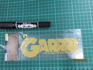 オフロードバイク専門誌 月刊ガルル GARRRR ステッカー ゴールド 160×55mm TS200KLX250XR250モタードXLR250CRM/DR250R-SジェベルKDX