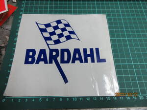 当時物!! BARDAHL 文字抜きステッカー 140㎜×125㎜ バーダル 