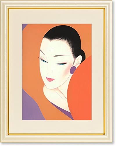 [استنساخ] جديد Ichiro Tsuruta الفن المعاصر Bijinga (صورة امرأة) مؤطرة جدار معلق لوحة مؤطرة ملصق فني داخلي إطار فني 45x56.5 سم, عمل فني, تلوين, آحرون