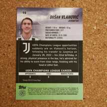 topps stadium club chrome Dusan Vlahovic トップススタジアムクラブクローム ドゥシャン・ヴラホヴィッチ ユヴェントス セルビア_画像2