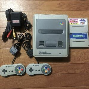 任天堂 スーパーファミコン本体 一式 ソフト2本付き 簡易動作確認済