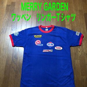 MERRY GARDEN ワッペン多数　リンガーTシャツ　Lサイズ　40