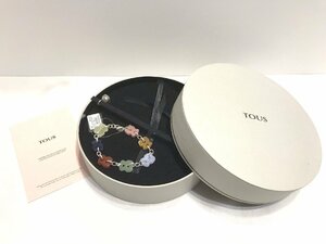 ■【YS-1】未使用 ■ トウス TOUS ■ カラーストーン ブレスレット クマ くまモチーフ ■ マルチカラー シルバー925 【同梱可能商品】■D