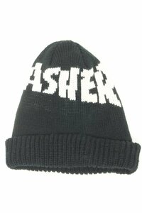 ■【YS-1】 スラッシャー THRASHER ■ ニット帽 ワッチ ■ 状態良好 ■ サイズ F 黒系 ■ ユニセックス 【同梱可能商品】