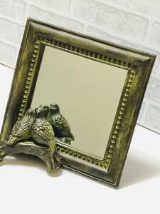  не использовался 2 перо. птица . зеркало .. .. включено . дизайн железный рама зеркало настольный зеркало размер 17.5cm