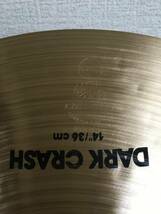 【最初期のIAK】K Zildjian Dark Crash 14インチ 710g【1986年～1987年製】レアサイズ_画像3