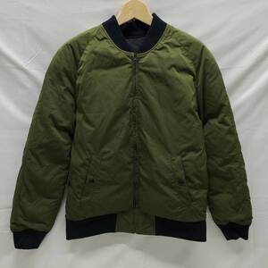 [ used ] Urban Research reversible down rib blouson jacket 38 black x khaki WH67-17Y007 men's URBAN RESEARCH