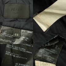 中古◆プラダ ナイロン ジャケット フード 中綿 メンズ 44 黒 PRADA【AFB48】_画像10