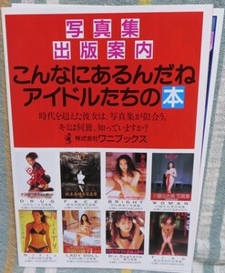 【こんなにあるんだねアイドルたちの本】株式会社ワニブックスの写真集出版案内★１６ページ★１４０冊分のご紹介★おそらく1990年代