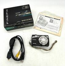 ★超美品★ FUJIFILM 富士フィルム Fine Pix F200EXR コンパクトデジタルカメラ ブラック系 動作未確認 箱 付属品付き　SAKS1030-29_画像1