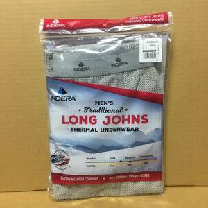 INDERA MILLS グレー M 灰色 サーマル パンツ インデラミルズ LONG JOHNS 防寒 肌着 レギンス タイツ スパッツ インナー ヒート 無地★