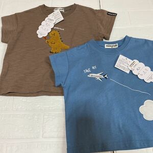 恐竜　飛行機　半袖Tシャツ 90