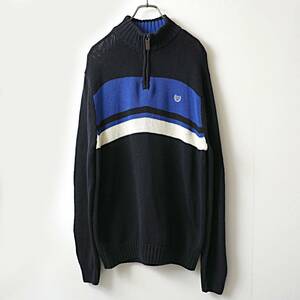 CHAPS Ralph Lauren チャップス ラルフローレン ハーフジップ コットン ニット セーター 古着 used