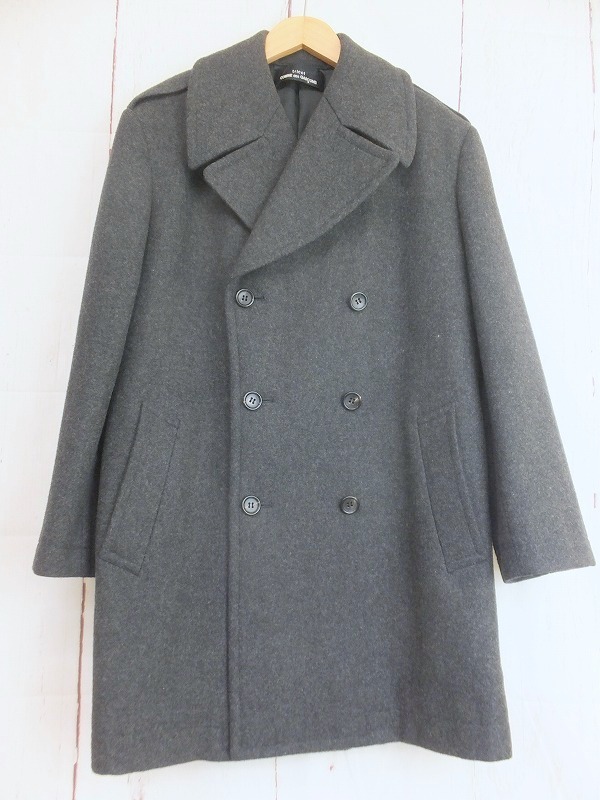 冬の華 【2017AW】トリココムデギャルソン 丸襟 ウールコート ダブル