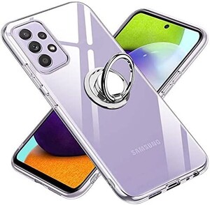 Galaxy A52 5G ケース クリア リング付き TPU SC-53B カバー 専用 黄変防止 耐衝撃 薄型 ケース 車載ホ