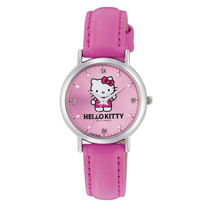  Citizen wristwatch Hello Kitty waterproof leather belt made in Japan 0017N003 pink 4966006059847/ free shipping mail service Point ..