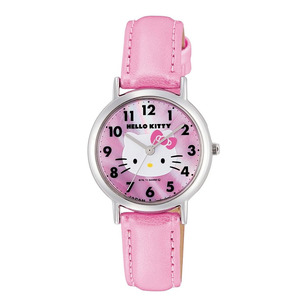  Citizen wristwatch Hello Kitty waterproof leather belt made in Japan 0017N001 pink 4966006059823/ free shipping 