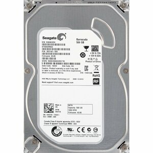 Seagate ST500DM002-1BD142-500 KC45 DP/N 09CF26 3.5インチ SATA600 500GB 8272回 15687時間