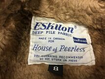 ESKilon カナダ製 HOUSE OF PEERLESS オールド レトロ アメカジ 裏地ボア メルトン くるみボタン コート ジャケット キッズ 8 カーキ_画像2