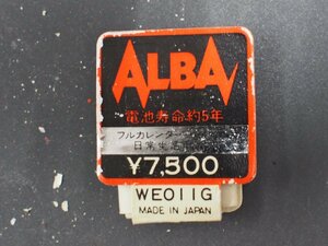 セイコー SEIKO アルバ ALBA オールド クォーツ 腕時計用 新品販売時 展示タグ 紙タグ 品番: WE011G cal: Y740